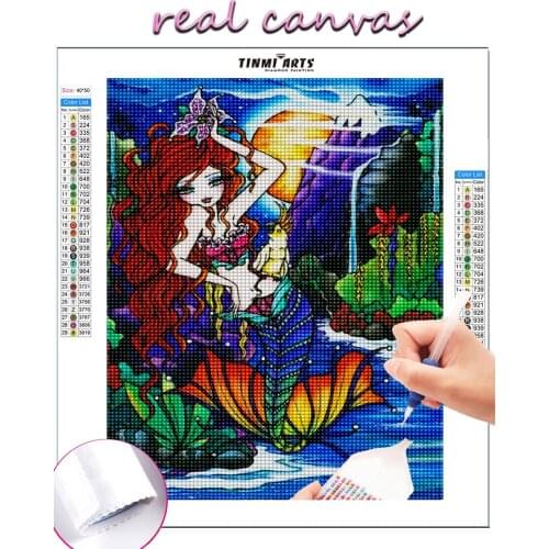 5D DIY Diamond Painting Kit Cartoon Girl Princess Flower Full Square&Round Embroidery Mosaic Cross Stitch Paint Home Decor Sale