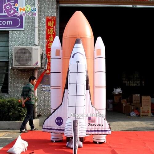 Customized 10 feet height inflatable rocket / 3m tall inflatable rocket balloon / inflatable rocket ship toys