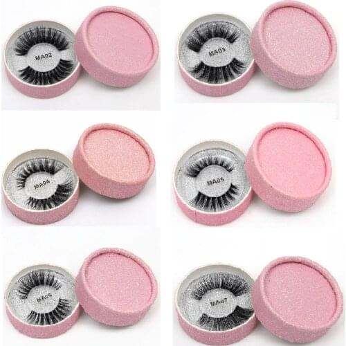 13 styles individual mink lashes 3D eyelashes natural long invisible thin band stage lashes curl soft extensions circle rose box