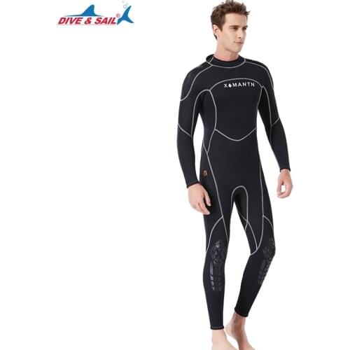 DIVE & SAIL 2019 3MM Neoprene Wetsuit Underwater Hunting Suit Mens Warm One Piece Close Body Wet Suit WS-19493