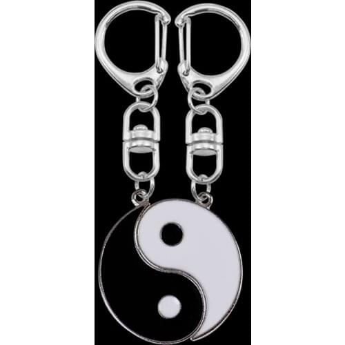 2020 new fashion all-match pair of splicing alloy Pisces keychain accessories Tai Chi key chain school bag pendant for women