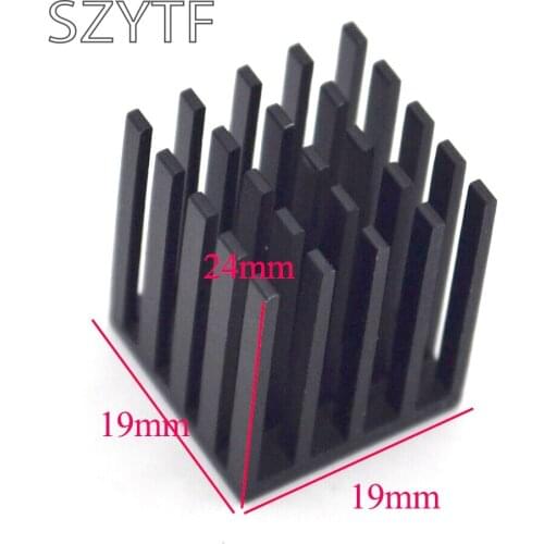 Heat sink 19*19*24MM (black slot) high-quality radiator 5pcs