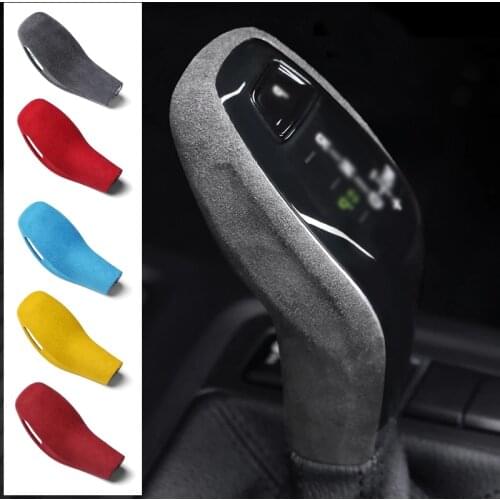 TPIC Alcantara Car Gear Shift Knob Panel Cover Sticker For BMW F48 F49 F52 X1 2020 Gearshift Lever Interior Trim Accessories RHD