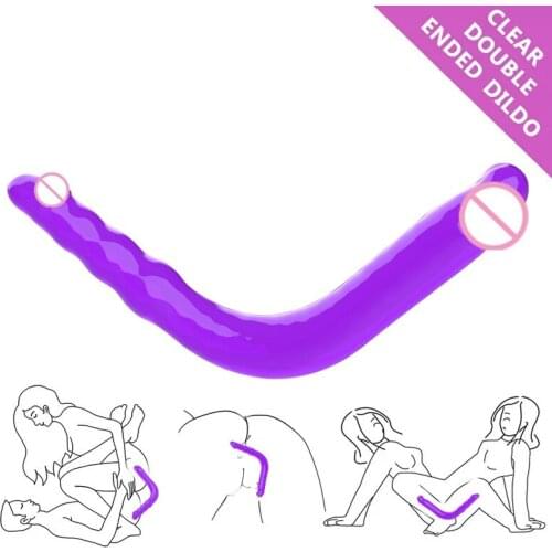 Silicone Big Anal Dildo Double Long Penis Butt Plug Lesbian Sex Toys for Women Huge Cock Vaginal Anal Plug Fake Realistic Dildos