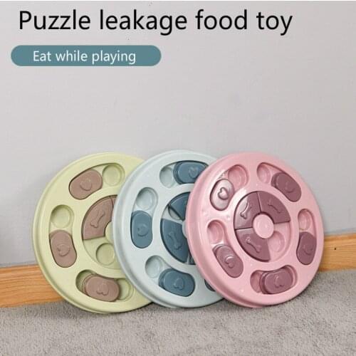 Pet Supplies Pet Educational Toy Dog Turntable PP Plastic Material Feeder Porous Hidden Food Toys Jigsaw Slow Food Bowl