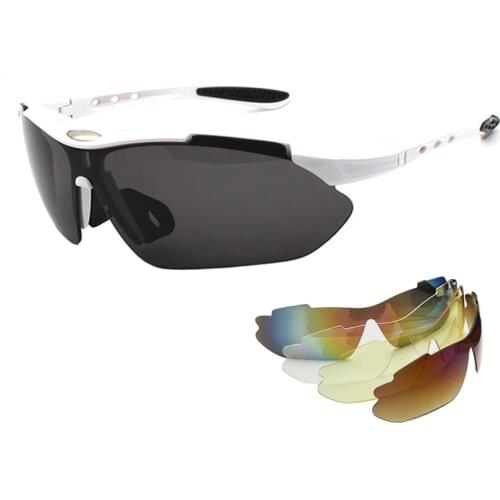 Windproof Mountain Bike Road Bike Glasses 5 Lens UV Protection Mtb Bicycle Sunglasses Men Women Racing Rindg Cycling Eyewear