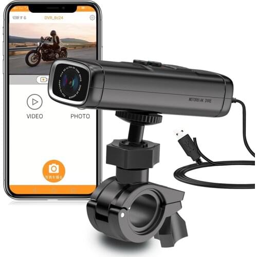 Sameuo Q1 Motor Motorcycle camera Video Recorder 1440P Bicycle Dash Cam DVR wifi Helmet Camera night vision for Motorbike
