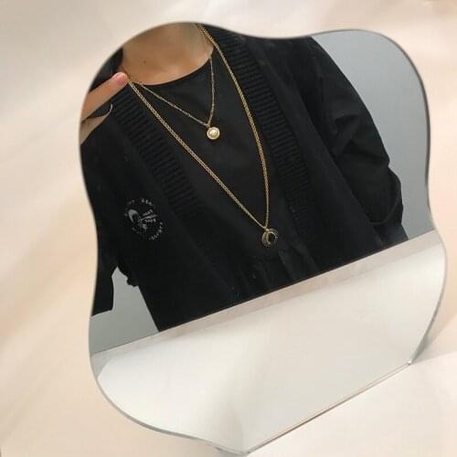 Vintage golden natural pearl pendant Female necklaces FOR WOMAN jewelry sweater chain