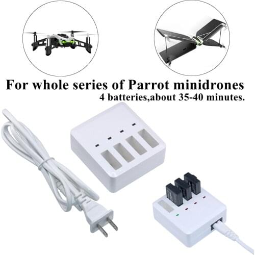 Battery Parallel Charger for Parrot Minidrones Parrot Mambo Swing Airborne Night Airborne Cargo Jumping Hydrofoil Rolling Spider