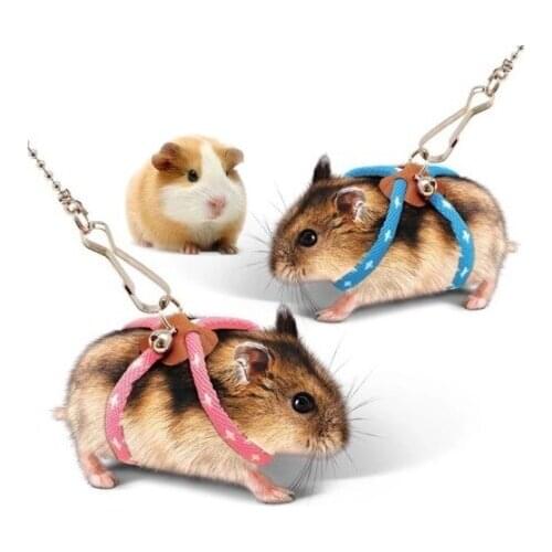 1pc New Small Pet Adjustable Soft Harness Leash Bird Parrot Mouse Hamster Ferrets Rat Pet Pig Leash