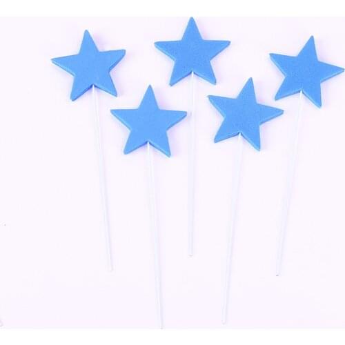 5pcs/set Sponge EVA Colorful Star Birthday Gift Wrapping Cake Topper Cakes Dessert Decorations