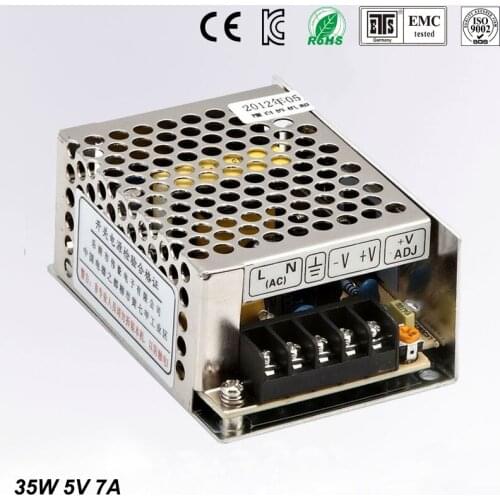 5V 7A MS-35-5 MINI led driver, mini switching power supply,min power switch,mini size smps with overload protection