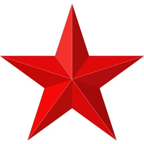 PLAY COOL Car Sticker Fashion 3D Red Star Decorative Cover Scratches for Motorcycle Jeep Lifan Lada Toyota Vinyl Decal