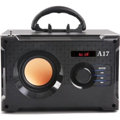 Wood Wireless Bluetooth Speaker with Hand Phone Stand Home Outdoor TF Card FM Radio Music USB Portable Subwoofer