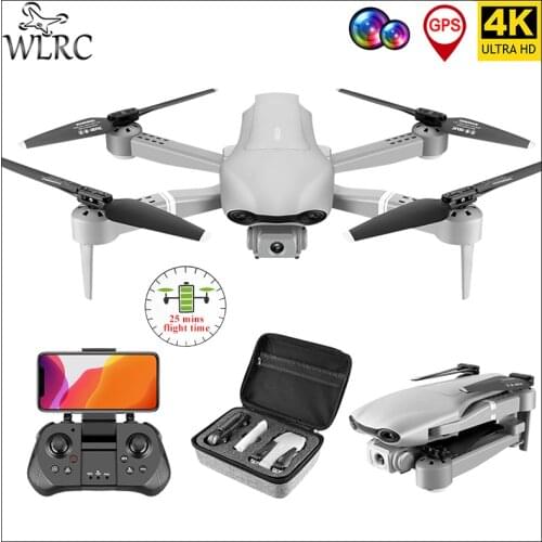 WLRC F3 Drone 4K Dual Camera wide-angle 5G WiFi 500M Control Distance GPS Positioning Rc Quadcopter Gifts for Kids Adults Toys