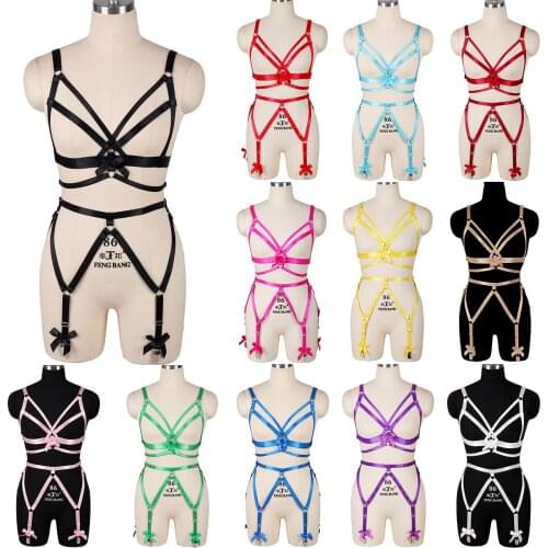 Goth Sword Belt Womens Underwear Blue Garter Suspenders Erotic Lingerie Harness Fashion Sexy Lingerie Body Stocking Belt