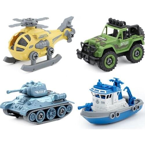 Nut Disassembly Toys SUV Tank Battleship Helicopter Model Screw Creative Tool Christmas gifts Toys for boy