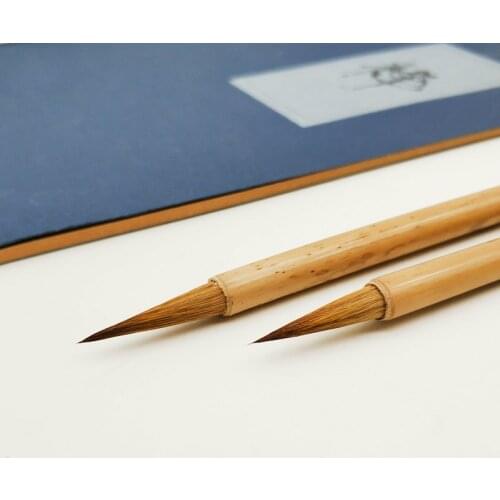 Wolf Hair Writing Brush Pen Chinese Calligraphy Writing Brush Weasel Hair Small Regular Script Calligraphy Ink Painting Brush