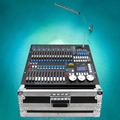 Promotion kingkong 1024 DMX Controller with flycase package DMX Master console flight box use for led par beam moving head