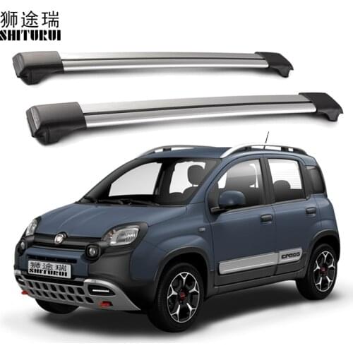 2Pcs Roof bars For Fiat panda cross 2020+ Aluminum Alloy Side Bars Cross Rails Roof Rack Luggage load 100KG SUV
