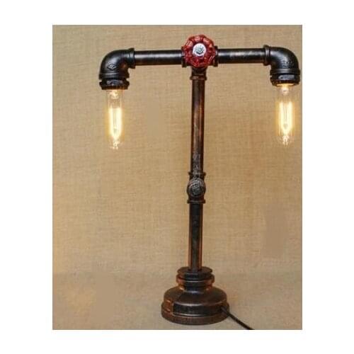 Loft Retro Restaurant Bar Desk Study Office Industrial Wind American Village Bar Light Living Room Bedroom Water Pipe Table Lamp