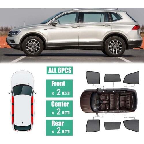 Side Windows Magnetic Sun Shade UV Protection Ray Blocking Mesh Visor Fit For Volkswagen Tiguan L 2017-2019