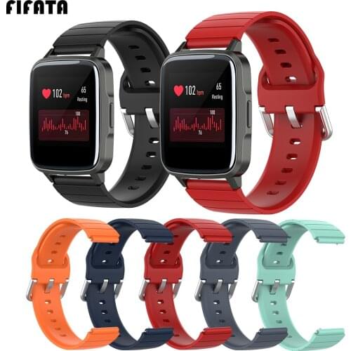 FIFATA Soft Silicone Sport Strap For Xiaomi Haylou Solar LS01 Smart Watch Replacement Watch Strap For Xiaomi Haylou LS01 Watch