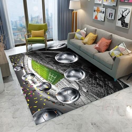 Anti Slip Rug Football Field Bedroom Home Decoration Bathroom Mat Soft Carpet Room Printing Floor Living Kid Flannel Play