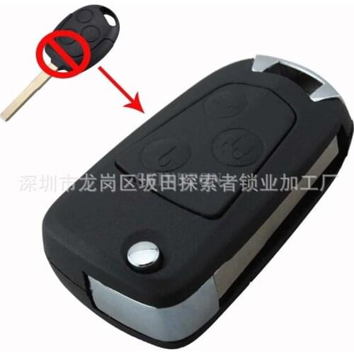 200Pcs/Lot New 3 Button Remote Car Key Shell Folding Key Flip Shell Case Uncut Blank For Ford Focus Mondeo 3 Buttons