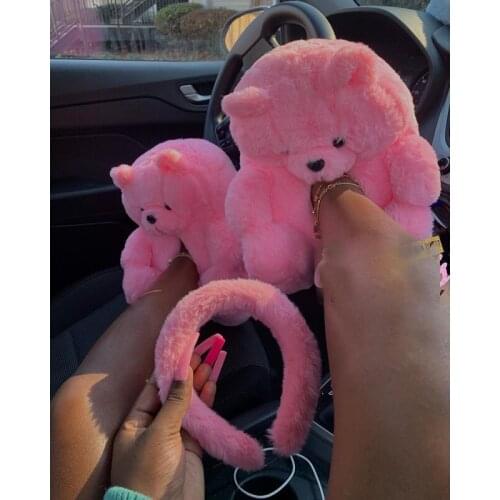 2021 Winter New Woman Shoes Fashion Cartoon Solid Color Cute Cotton Shoes Warm Comfortable Home Shoes Plus Size 41