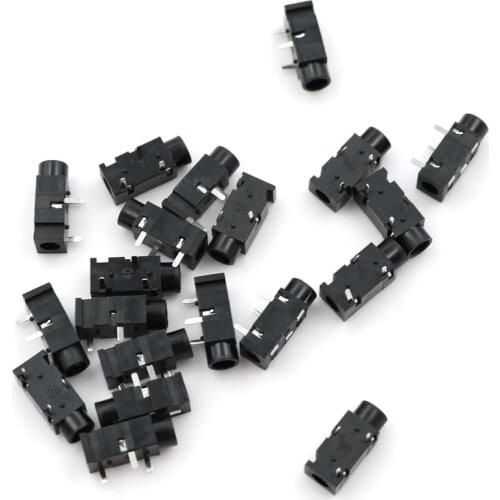 20PCS NEW 3.5mm 4 Pin DIP Headphone Jack Socket PJ-320A Female Audio Connector Wholesale
