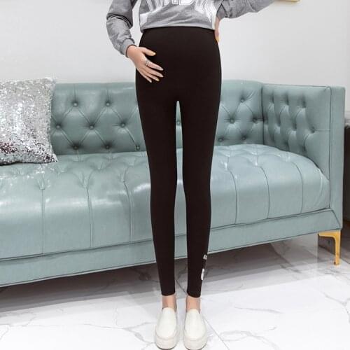 New pregnant women leggings spring pregnant women feet pants bottoming stomach lift pants casual wear maternity dress