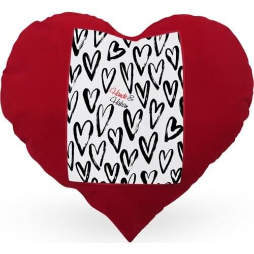 Personalized Valentine 'S Day Themed Red Heart Pillow Case-73
