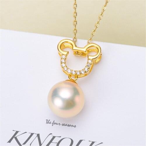 1PCS S925 Sterling Silver Pearl Tray Charm Connector Bail Pendant Clasp DIY Necklace Jewelry Making Accessories