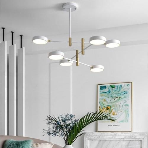Simple creative led chandelier Nordic living room dining room hanging lamp creative designer hall chandelier lighting