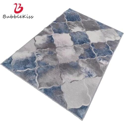 Bubble Kiss Blue Carpets For Living Room Nordic Style Home Customized Rugs Fashion Geometric Pattern Floor Mat Non Slip Area Pad