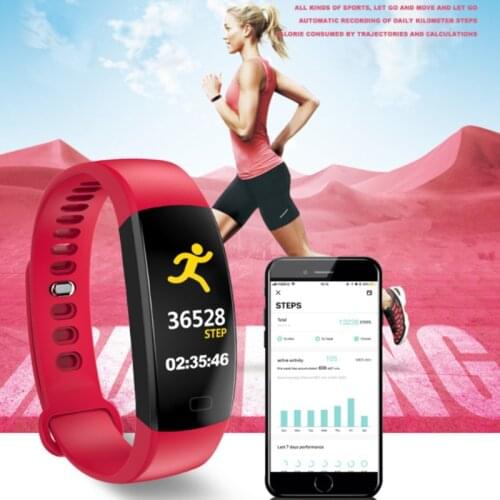 F64 Smart Bracelet Fitness Tracker Wristband Blood Pressure Heart Rate Monitor With Pedometer Bracelet For Android IOS