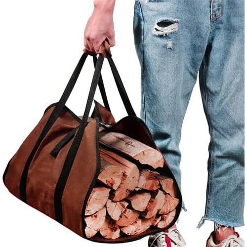 Firewood Tote Bag Dustproof Lightweight Convenient Fireplace Log Carrier Holder Woodpile Rack Wood Carrying Organizer Handbag