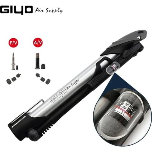 Giyo GM-71/71B Bicycle High Pressure Pump Cycling Portable Air Inflator MTB 140psi Presta Schrader Valve F/V A/V Mini Hand Pump
