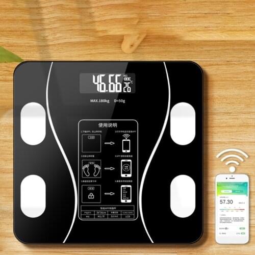 Body Fat Scale Weight Scales Bluetooth Electronic Weighing For Body Digital Weight Floor Scales Toughened Glass LCD Display