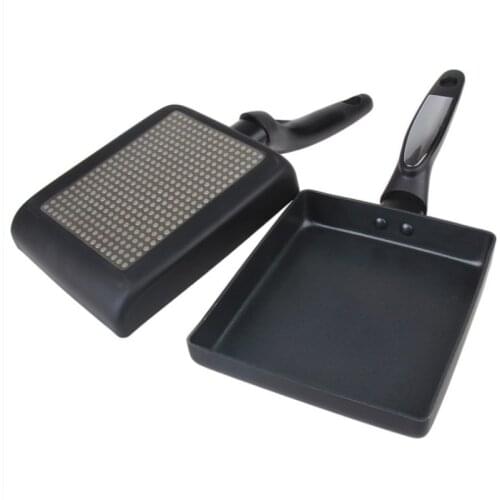 Japanese Jade Burning Plate Steak Frying Pan 15*18cm Pan Square Frying Pan Without Coating Quiche Pot