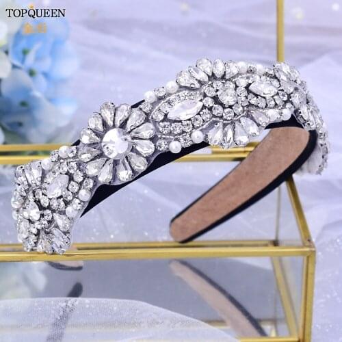 TOPQUEEN S237-D New Baroque Rhinestone Headband Gorgeous Crystal Hairbands for Women Tiara Headpieces Princess Hair Accessories