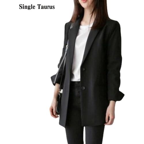 2021 Autumn Casual Blazer Women Office Lady Black Jackets Suit Slim Ladies Blazers Work Wear Brief Women Blazers and Jackets