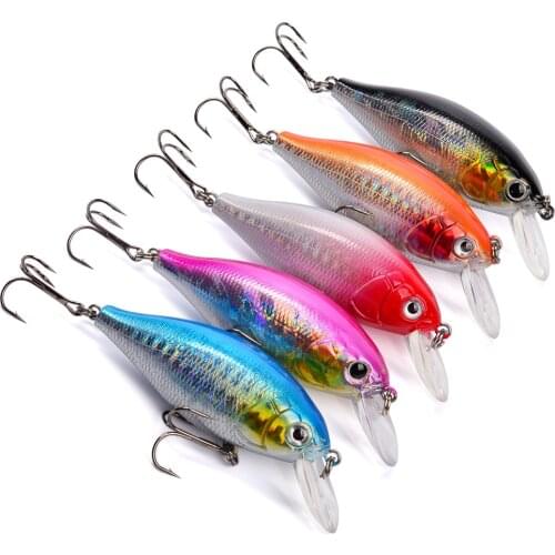 1 Pcs Hard Fishing Bait 7cm/13.4G Sinking Bait Vibrating Rattan Hook Wiggler Deep Submergence Marine Artificial Plastic Bait