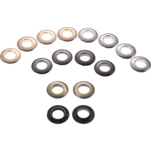 2Pairs 4Pcs Grommet Eyelet Metal Ring Buckle Screw Bag Clasp Handbag Belt Strap Dog Chain Silver OD27mm/IN13mm