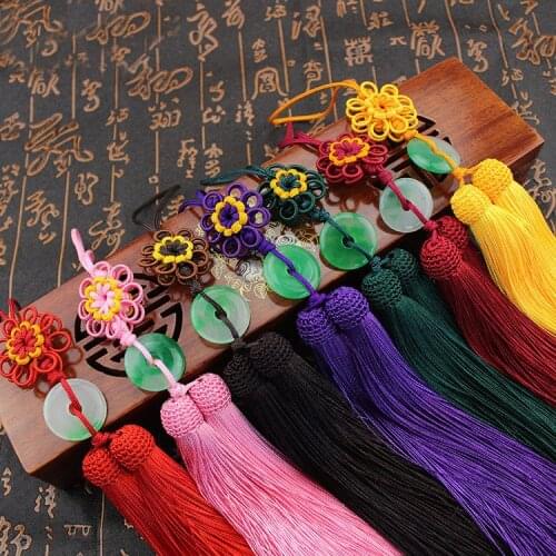 5pcs/lot Chinese Knot Tassel Mixed Cotton Silk Brush Earrings Jewelry Accessories for Necklace Bag Car Keychain