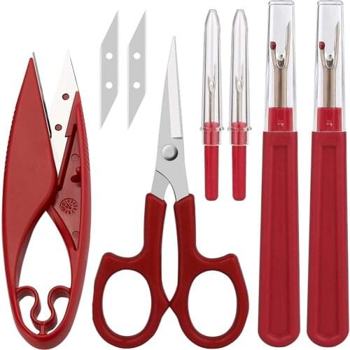 6Pcs Sewing Seam Ripper Tools Kit Seam Rippers Stitch Remover Snips Thread Cutter for Sewing Embroidery Stitching Sewing Tools