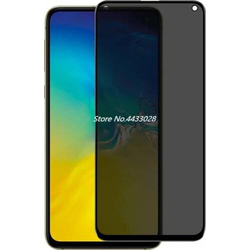 9D Full Cover Black privacy For SAMSUNG Galaxy S10e Anti Glare Tempered Glass For SAMSUNG S10 lite Anti Spy Screen Protector