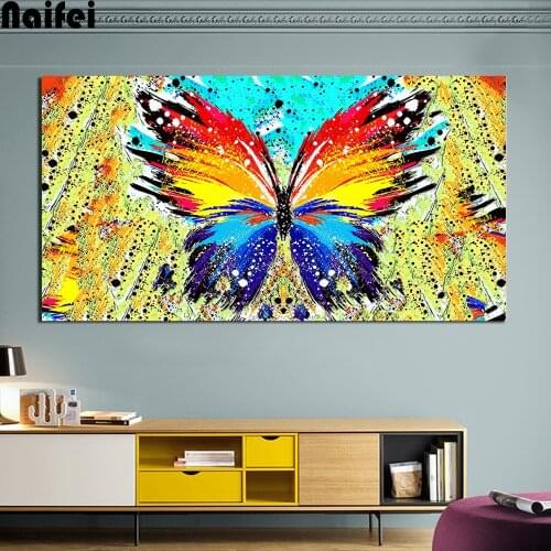 Diamond Painting Beautiful Colorful Butterfly Kits Handmade Needlework DIY Diamond Embroidery Animal Mosaic Rhinestone Picture