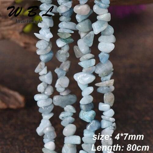 WarBLade DIY Bracelet 4*7mm Natural Stone Chips Beads Lapis Lazuli Black Tourmaline Chips Beads For Jewelry
